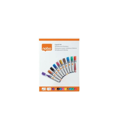 Markery Liquid Ink, różne kolory, 10 szt 1915381 NOBO