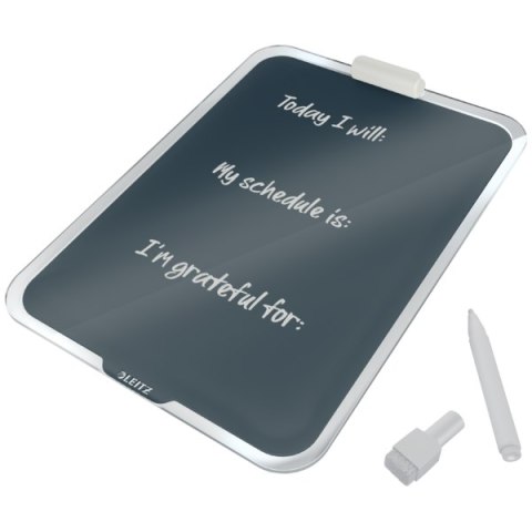 Szklana tabliczka na biurko Leitz Cosy, szary 39470089 .