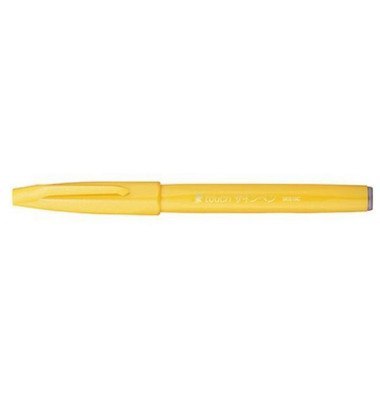 Pisak pędzelkowy do kaligrafii żółty SES15-G PENTEL .