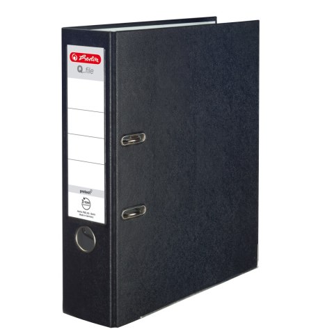 Segregator Q.FILE A4, 8 cm, PP czarny 300003083 HERLITZ