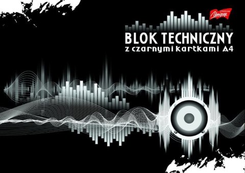 Blok techniczny z czarnymi kartkami A4 10 kartek, 180g/m2 UNIPAP SALE