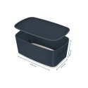 MyBox Cosy mały pojemnik z pokrywką, szary Leitz 52630089 .