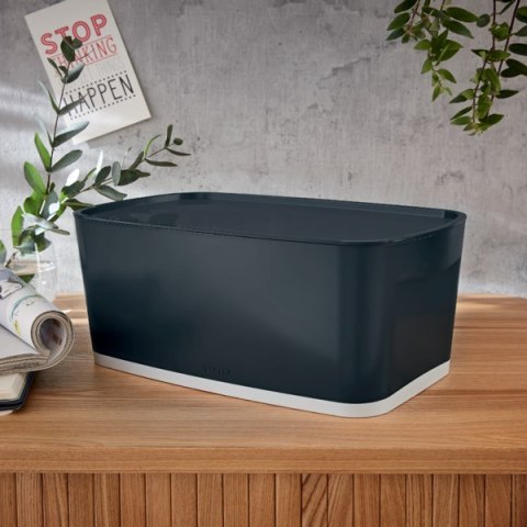 MyBox Cosy mały pojemnik z pokrywką, szary Leitz 52630089 .